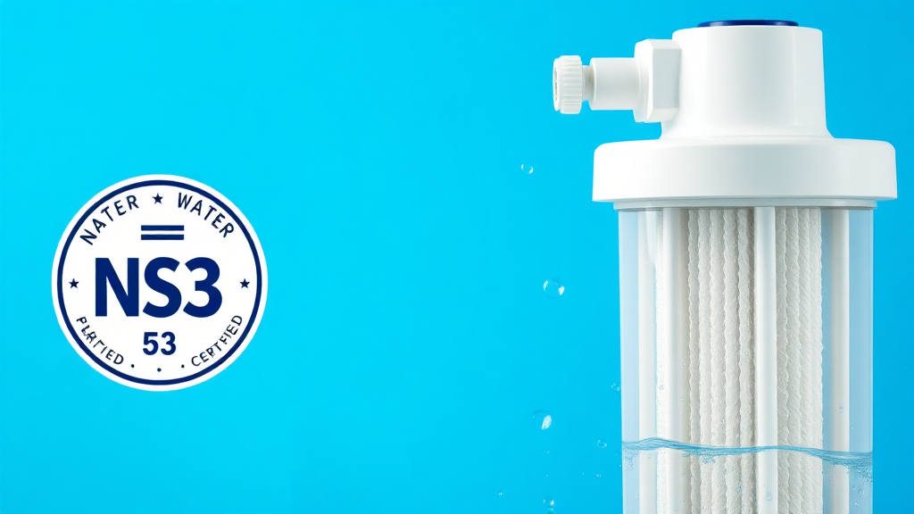 NSF 인증 제품 선택 시 고려사항 (realistic 스타일)