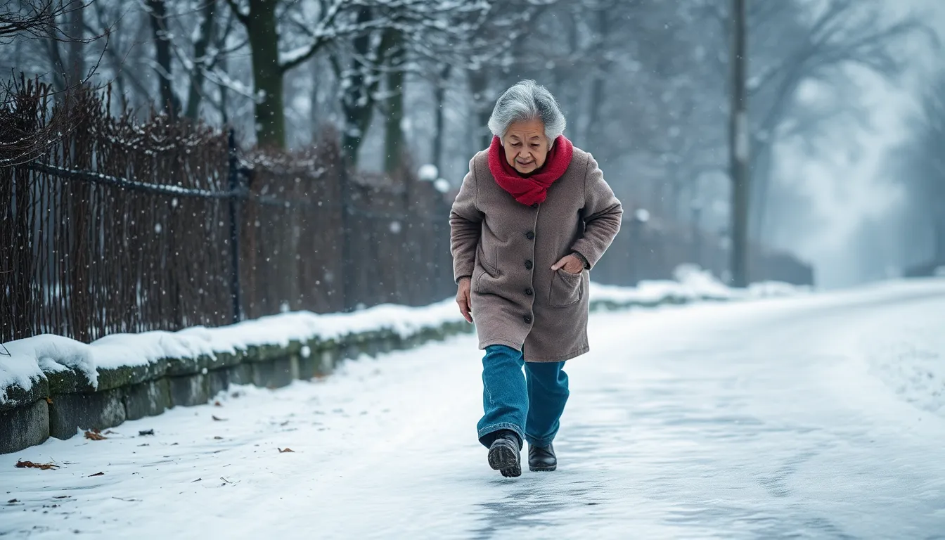 겨울 빙판길 낙상 골절 예방